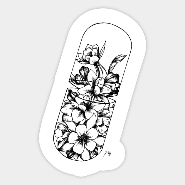 Flower Pill Sticker by Akbaly